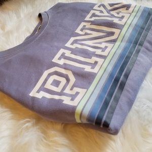 Purple Blue Stripe PINK Victoria Secret Pullover